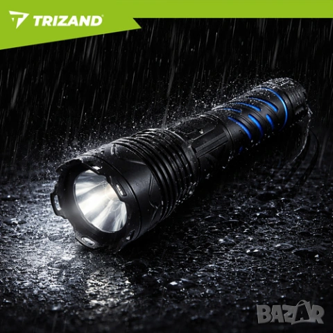 Мощен лед фенер - два модела (800lm-->1500lm) / Tактически фенер / Aкумулаторен лед фенер, снимка 5 - Къмпинг осветление - 54211738