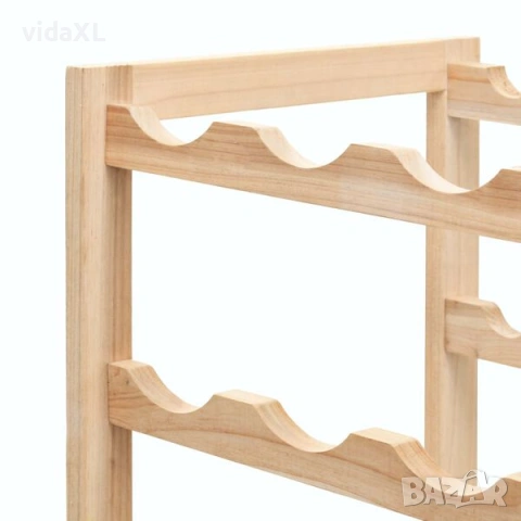 vidaXL Стойка за вино, кедрово дърво, 57,5x28x102 см(SKU:246441), снимка 2 - Други - 54961197