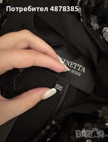 Черна рокля от Venetta Fashion house с качулка, снимка 7 - Рокли - 55188381