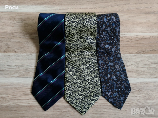 Италиански копринени вратовръзки с орнаменти 1, снимка 3 - Други - 53844878