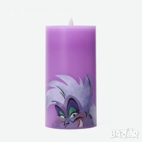 Нова Disney Villains Ursula LED свещ лилава с реалистичен пламък восъчен ефект, снимка 4 - Декорация за дома - 55582618