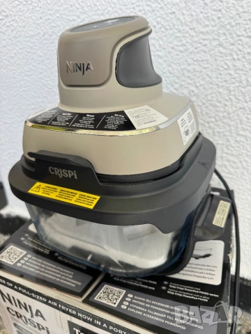 Фритюрник с Горещ Въздух Ninja CRISPi Portable Air Fryer FN101EUGY 3.8L Преносим Еър Фрайър!, снимка 4 - Фритюрници - 54430376