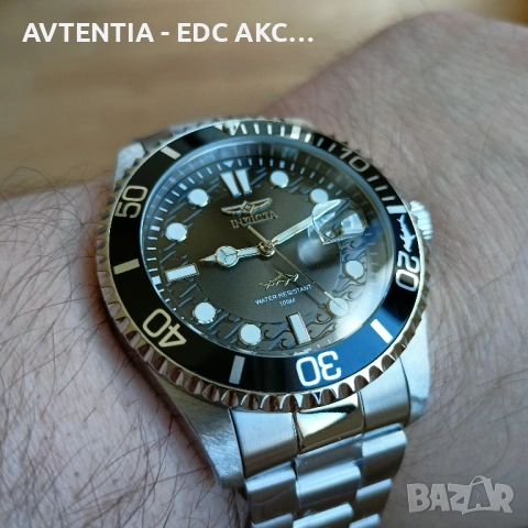 Часовник Invicta ProDriver, 100m, Seiko Caliber/Hattori/TMI C32 кварц, корона на винт, черен