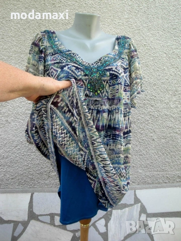 4XL Нова туника Dressbarn  с пайети, снимка 5 - Туники - 55126942