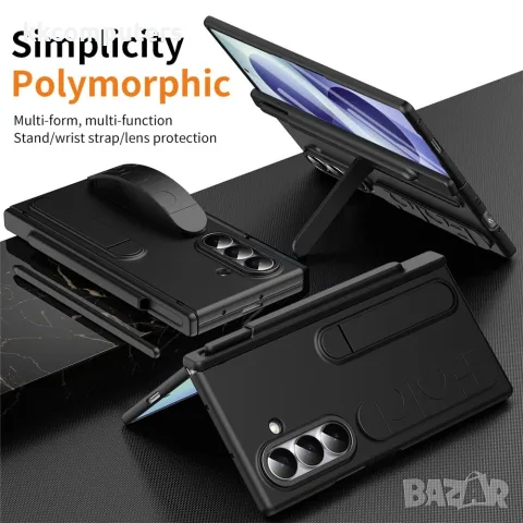 За Samsung Galaxy Z Fold8 Ultra Удароустойчив PC Калъф със Стойка, Каишка, Слот за Стилус, Защита на, снимка 14 - Калъфи, кейсове - 55524178