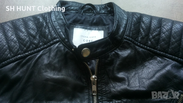 Jack & Jones JCOMORTY LEATHER Jacket Размер M мъжко яке естествена кожа 14-27, снимка 4 - Якета - 54803659