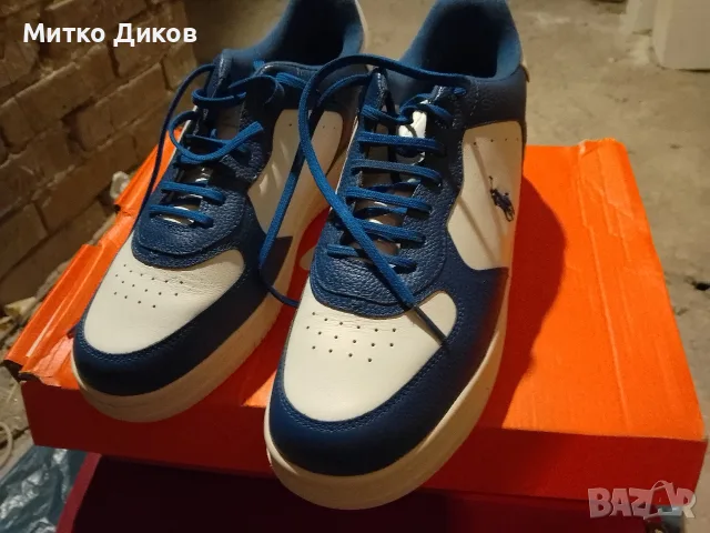Polo Ralph Lauren BLAU LEATHER-MASTERS CRT-SK-LTL - JUNGEN UK 8 US 9 №42 стел. 27см ест..кожа марат.