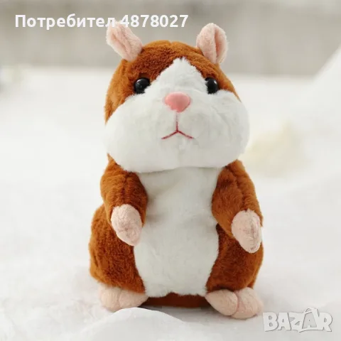 Рико - Говорещият хамстер - Цвят: Сив , Кафяв!/ Материал: плюш и ABS пластмаса + моторен механизъм; , снимка 8 - Плюшени играчки - 55496634
