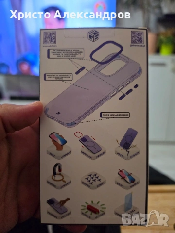 Кейс Phone Rebel за iPhone 16 Pro (MagSafe) + 2.5D Стъклен Протектор за екран – ЧИСТО НОВИ #64, снимка 4 - Калъфи, кейсове - 54634875