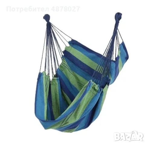 ПРОМОЦИЯ  - Голям хамак с въжета. Издръжливост до 150 кг. Подходящ за градина, веранда, тераса и дом, снимка 4 - Градински мебели, декорация  - 55604413