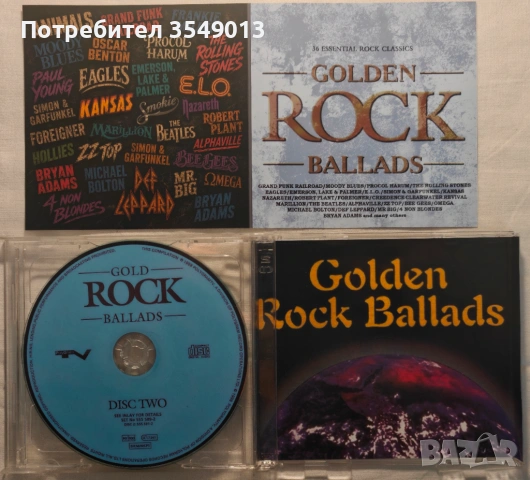 CD / ЦД компакт дискове-ROCK BALLADS VOL.1&VOL.2 [1995]/Golden Rock Ballads vol.1&vol.2 [1998] [2CD], снимка 5 - CD дискове - 54582514