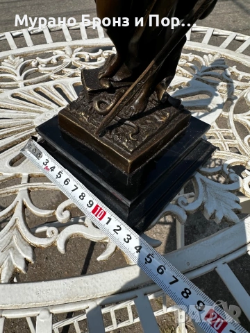 БРОНЗОВА СТАТУЕТКА ТЕМИДА – Автор: MAYER (3 кг / 36 см), снимка 5 - Антикварни и старинни предмети - 53983166