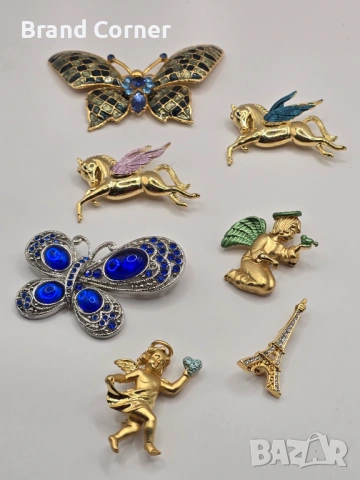 красиви винтидж брошки – Пеперуди, Пегаси, Ангели и Айфелова кула