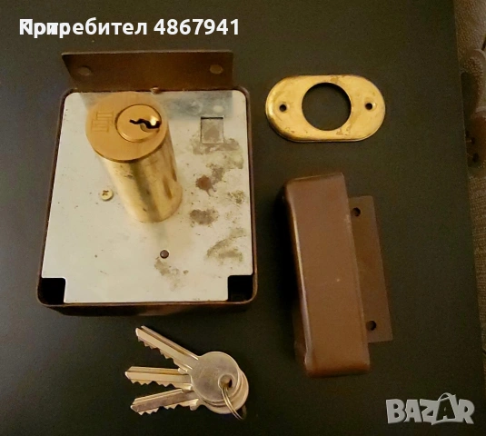 Касова брава за врата PROFI с 3 ключа - допълнително заключване