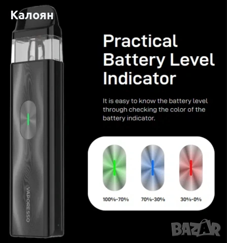XROS 4 Mini Ice Blue 1000mAh Pod - Vaporesso Електронна Цигара, снимка 3 - Електронни цигари - 55099264