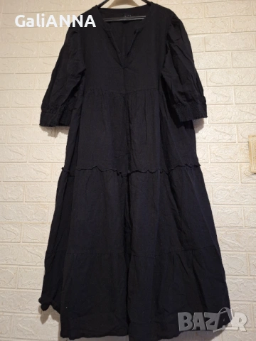 СТРАХОТНА РОКЛЯ В ЧЕРНО 3XL-5XL, снимка 4 - Рокли - 54496850