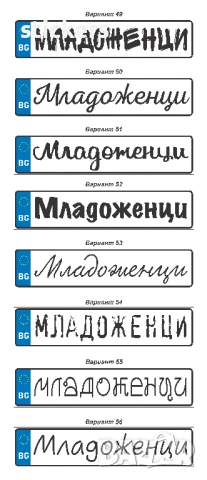 Табела МЛАДОЖЕНЦИ за кола Регистрационен номер, снимка 3 - Аксесоари и консумативи - 36823416