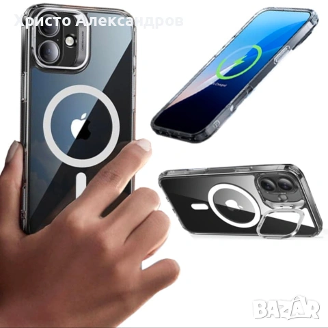 Прозрачен кейс ESR Classic Hybrid (HaloLock) за iPhone 16 Pro, MagSafe и стойка #46, снимка 3 - Калъфи, кейсове - 54545346
