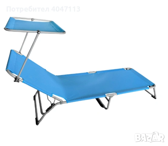 Градински шезлонг Muhler C2013, 188x56x25 cm, снимка 4 - Градински мебели, декорация  - 54999239