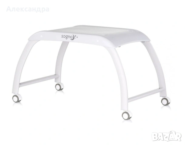 Бебешка кошара-люлка с LED дисплей Chipolino - Sogno, зелена, снимка 3 - Кошарки - 55250001