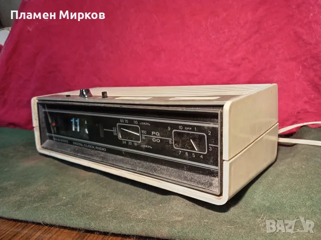 Антикварен радиочасовник, снимка 4 - Антикварни и старинни предмети - 55513636