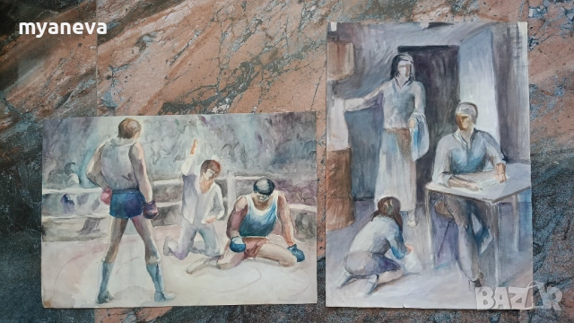 Стари картини, акварели с подпис и година. 