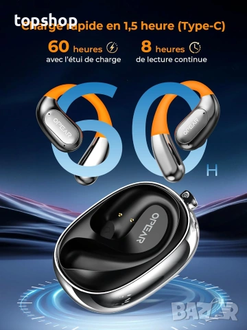 Нови Смарт Слушалки Преводач Relxhome ki Translator Open Ear 150 Езика Bluetooth 5.4 Батерия 60ч ..., снимка 5 - Bluetooth слушалки - 54990245