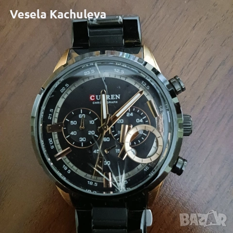 Продавам мъжки часовник Curren със счупено стъкло , снимка 4 - Мъжки - 54247809