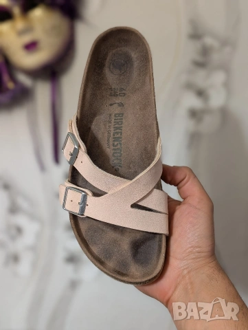 чехли Birkenstock Yao Vegan Birkibuc в светло розово номер 40 , снимка 6 - Чехли - 54512650