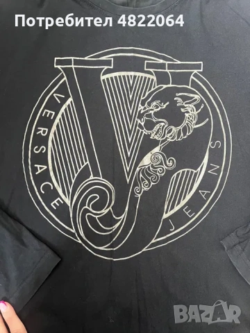 Мъжка блуза Versace Jeans черна оригинал, снимка 2 - Блузи - 54480327