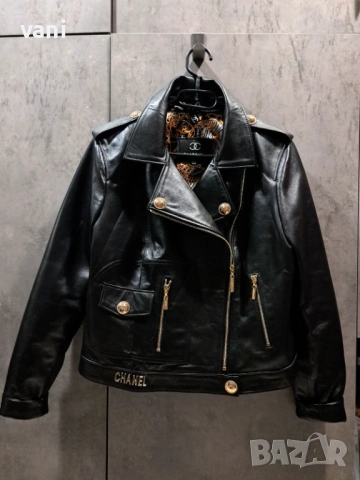 Дамско яке естествена кожа CHANEL
