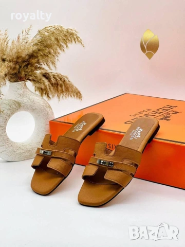 Hermes Нови Дамски Чехли Ерме Различни Цветове , снимка 6 - Чехли - 54620572