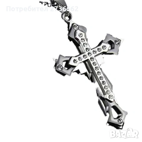 Колие " Троен Кръст ", снимка 4 - Колиета, медальони, синджири - 54370034
