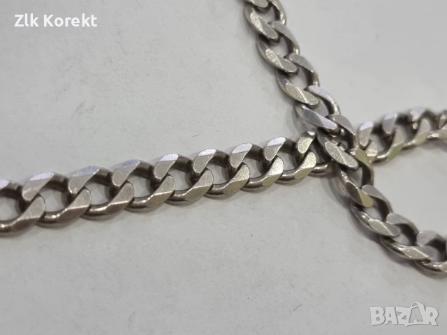 Сребърна гривна тип Панцер, снимка 11 - Гривни - 54345599