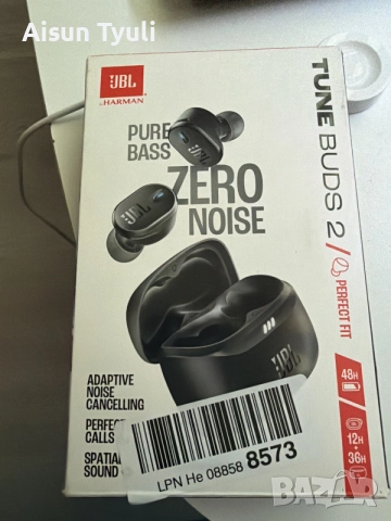 безжичните слушалки JBL Tune Buds 2 в черен цвят., снимка 12 - Bluetooth слушалки - 55680781