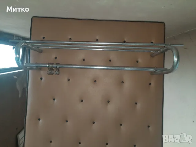 Ретро кожено портманто с метална закачалка, снимка 2 - Портманта - 55354470
