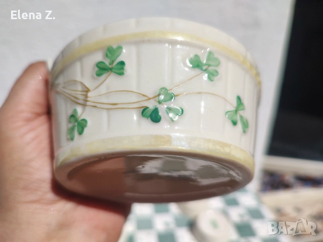 Прекрасни съдчета от фин пароски порцелан Belleek Ireland, снимка 3 - Декорация за дома - 55273531
