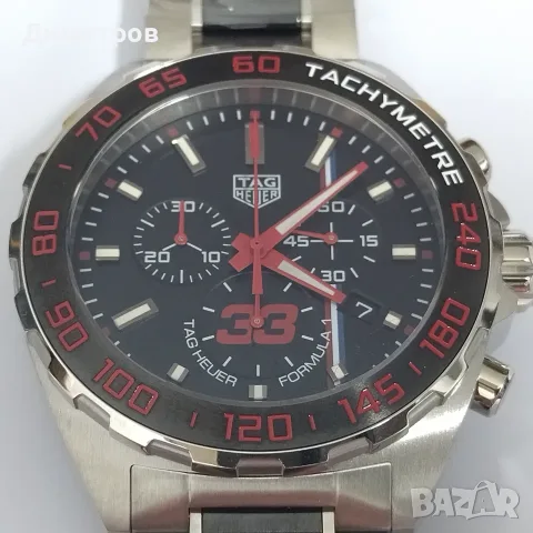НОВ Tag Hauer Formula 1 Max Verstappen Special Edition, Chrono, лимитиран, снимка 7 - Мъжки - 55681501