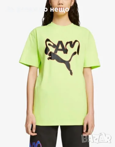 PUMA x PAM Unisex Graphic Тee Green Дамска Зелена Тениска👕Дамска Блуза С Къс Ръкав Код P2881