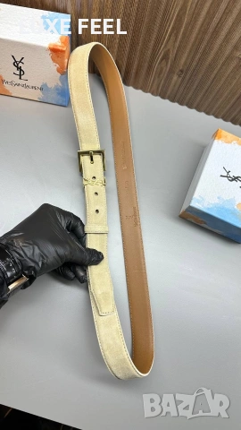 Yves Saint Helens 💎 Естествена Кожа и Велур , снимка 3 - Колани - 54055117