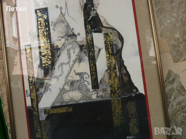 Стара картина 65 / 48 см, снимка 6 - Антикварни и старинни предмети - 54985501