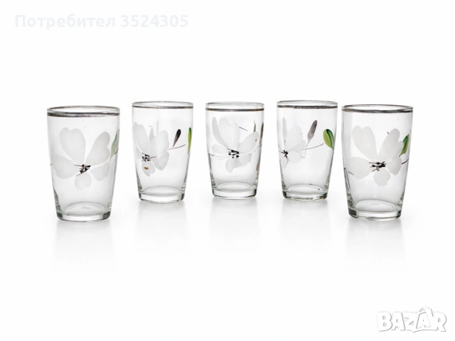 Винтидж стъклени чаши за ракия от 70-те