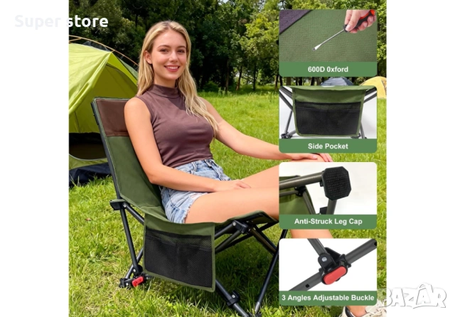 Сгъваем къмпинг стол, снимка 4 - Къмпинг мебели - 54114151