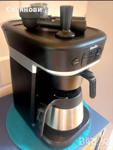 Breville 3в1 кафе машина-espresso-филтър-капсули milk frother подарък термо каничка, снимка 3 - Кафемашини - 55501027