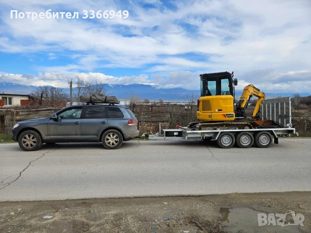 Ремарке за строителна техника под наем 4.00мХ1.80м 2.8т полезен товар, снимка 4 - Ремаркета - 54089500