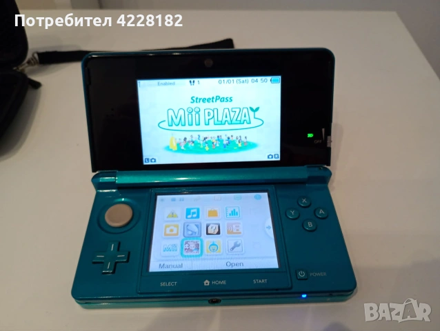 Nintendo 3DS Aqua Blue original 2011, снимка 8 - Nintendo конзоли - 55092879