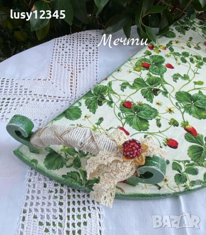 Поднос-Горски ягоди!🍓🌿🍓, снимка 3 - Декорация за дома - 54626668