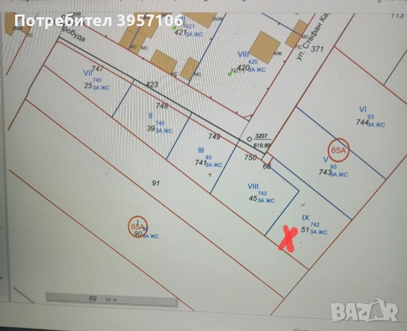УПИ 547кв.м.ТОК,ВОДА, КАНАЛИЗАЦИЯ, ПЕТНО ЗА ЗАСТРОЯВАНЕ. , снимка 3 - Парцели - 54648431
