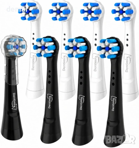 Глави за четки за зъби Oral B iO 3 4 5 6 7 8 9 10 серия, пакет от 8, микс, черни-бели, Dentimra, снимка 8 - Други - 54626345