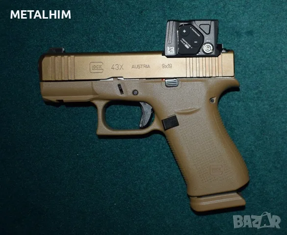 GLOCK 43x Coyote + AIMPOINT COA ГЛОК 9х19 Койот с бързомер